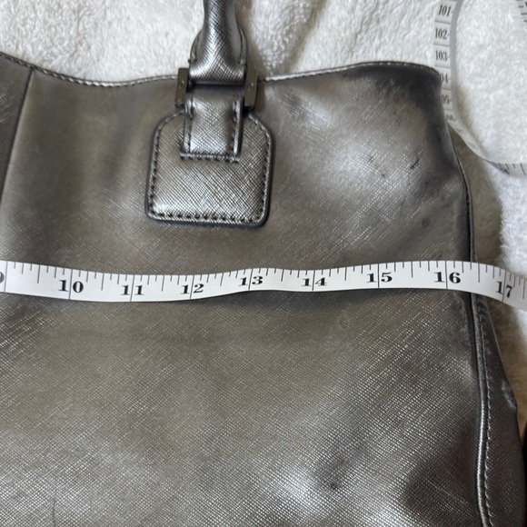 Tory Burch Shimmering Silver Tote - Picture 12 of 16